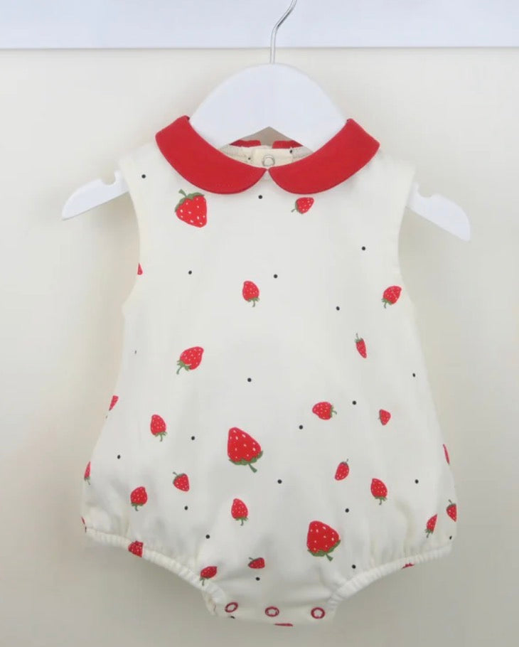 Pex baby girls strawberrry romper
