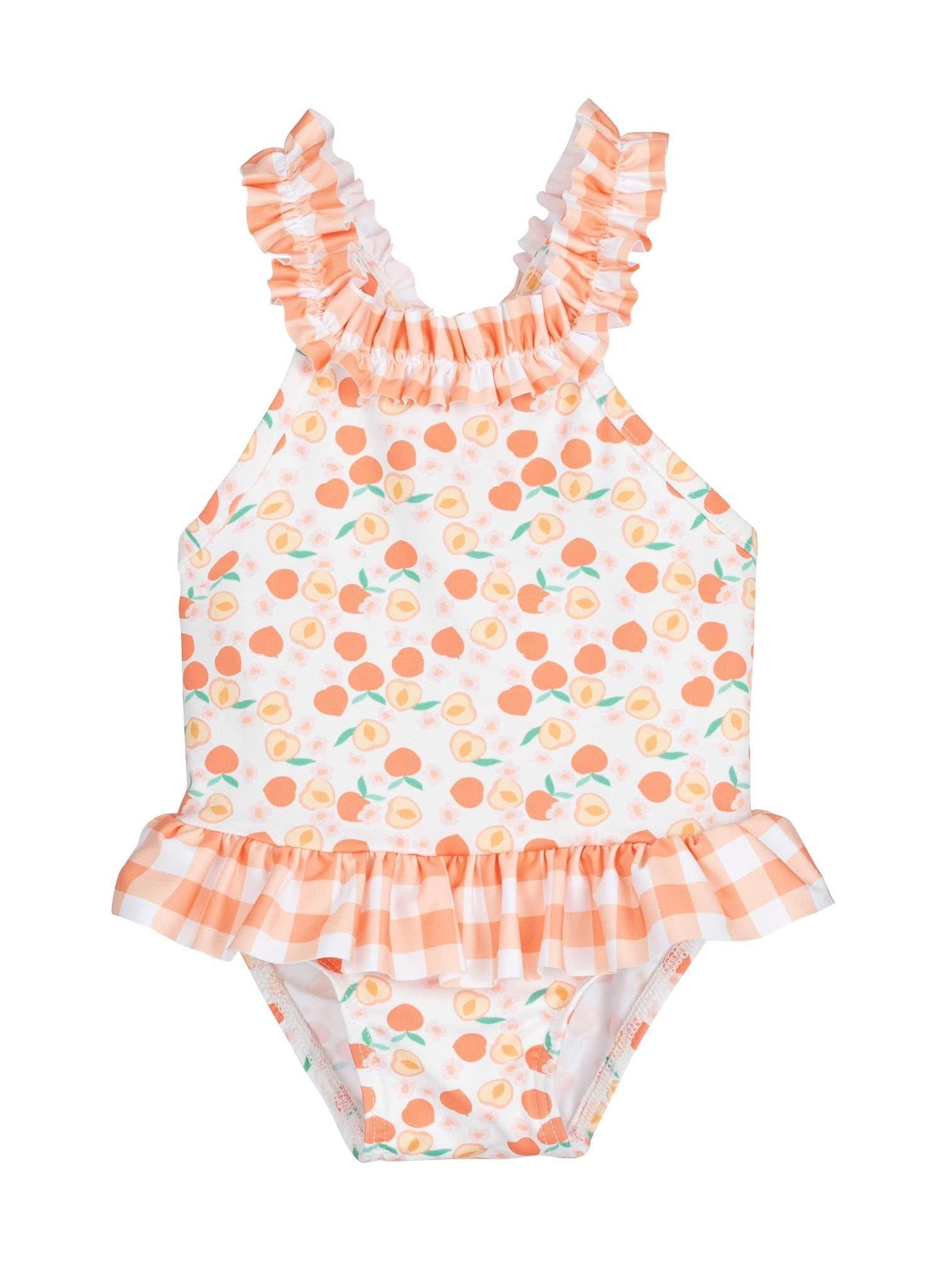 Calamaro girls orange swimsuit 23819