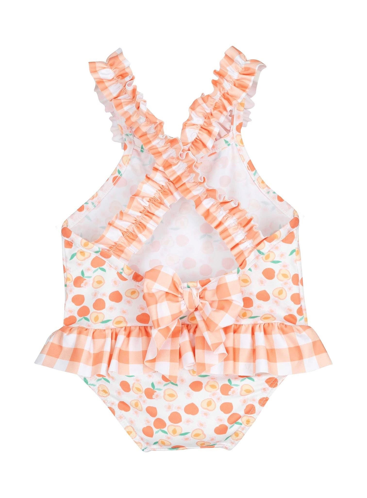 Calamaro girls orange swimsuit 23819