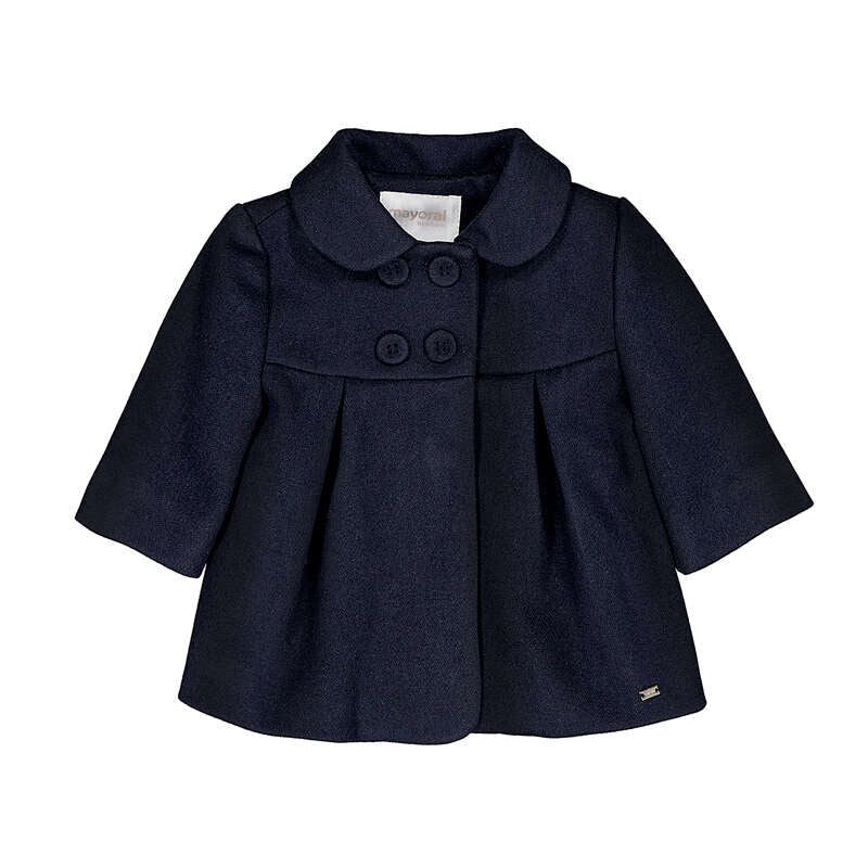 Pre-order - Mayoral navy baby girls dress coat 2.407