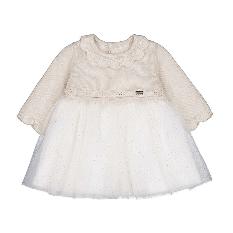 Pre order Mayoral tulle ivory baby girls dress 2.809