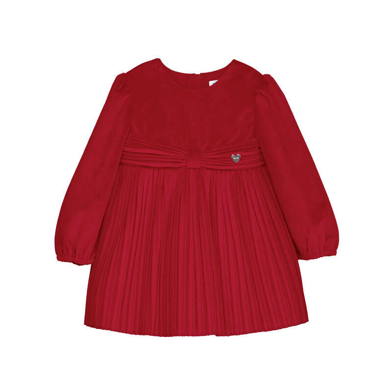 Preorder Mayoral Red girls velvet dress 2.902