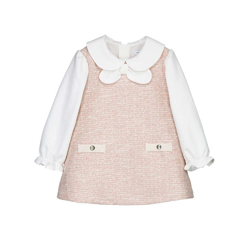 Pre order Mayoral girls pink tweed dress 2.948