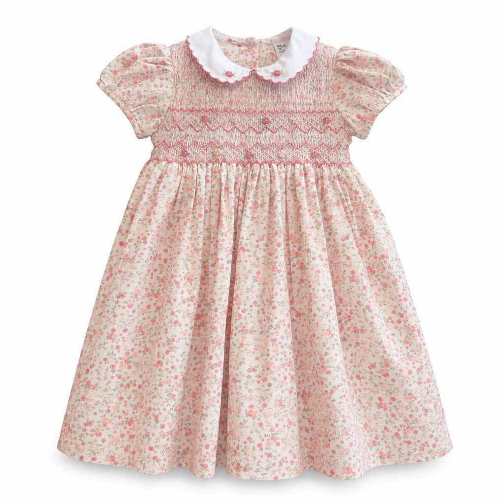 Sarah Louise floral smocked dress