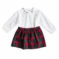 Pre order Sarah louise 2 piece Tartan skirt set 014000
