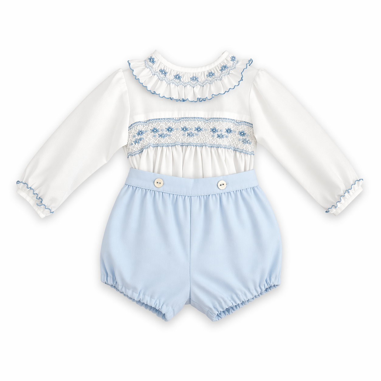 Pre order Sarah louise blouse smocked shorts set 013927