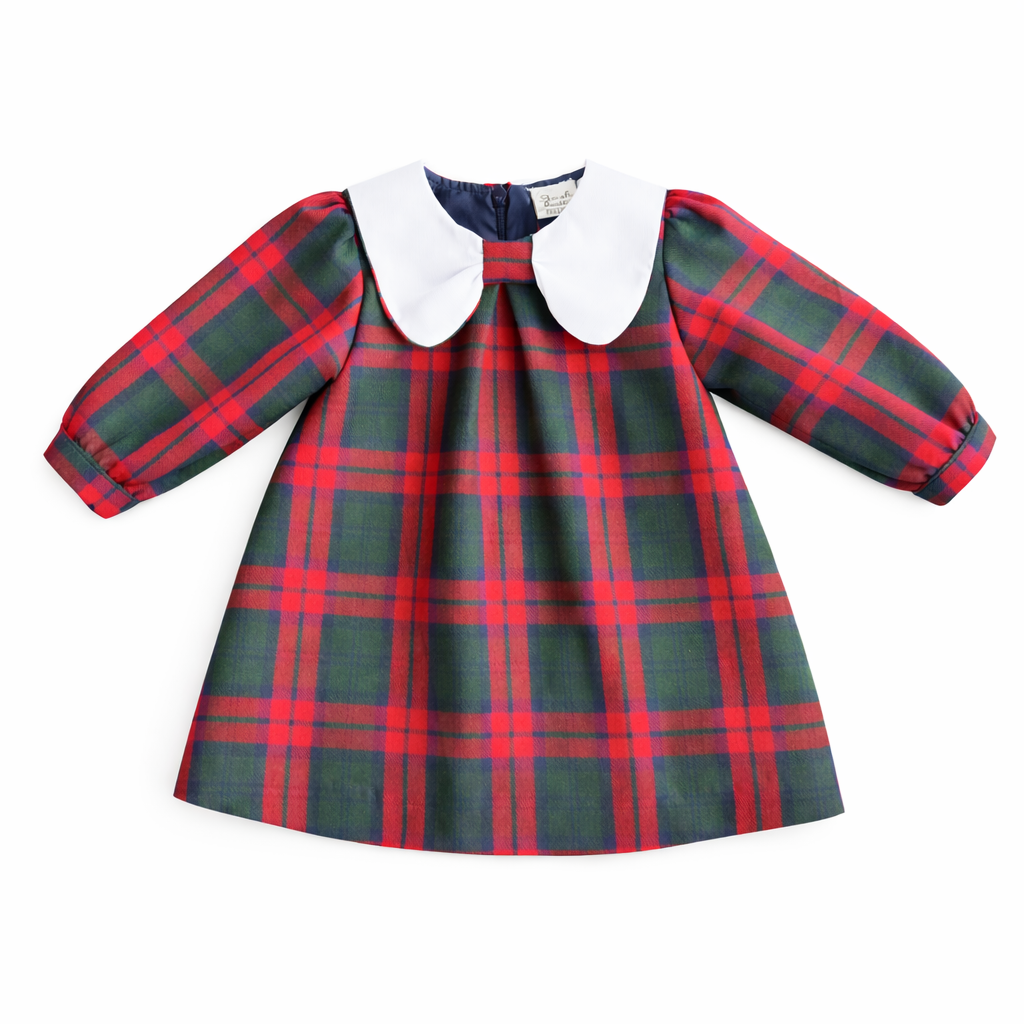 Pre order Sarah louise baby girls tartan dress 013994
