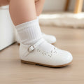 Sevva white girls patent shoes