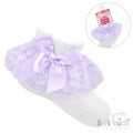 Soft touch baby girls lilac socks
