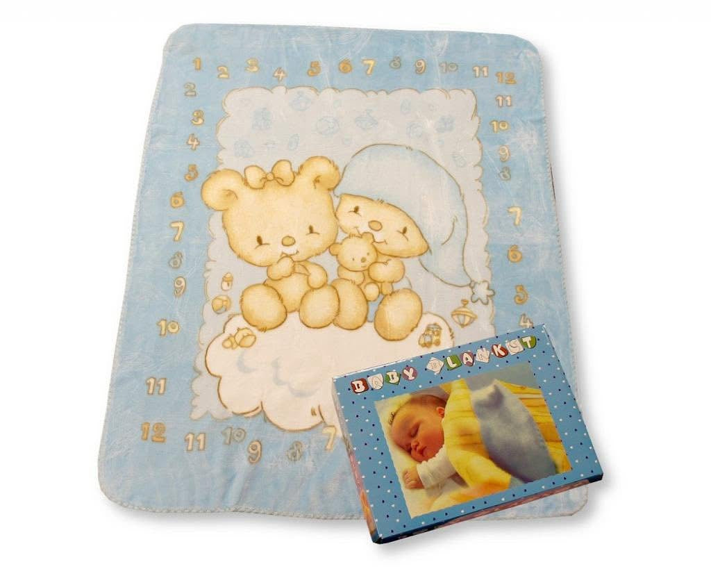 Snuggle baby blue cot blanket