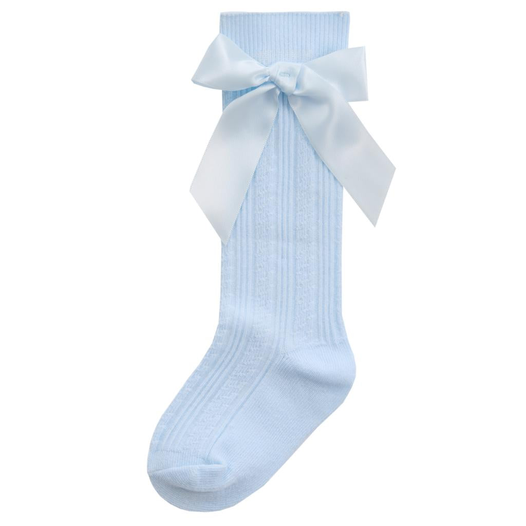 Baby girls knee high bow socks