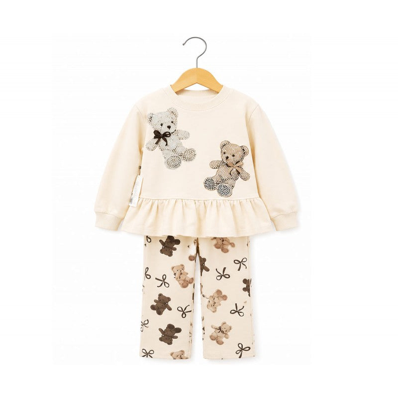 Neon kids girls  Teddy legging set