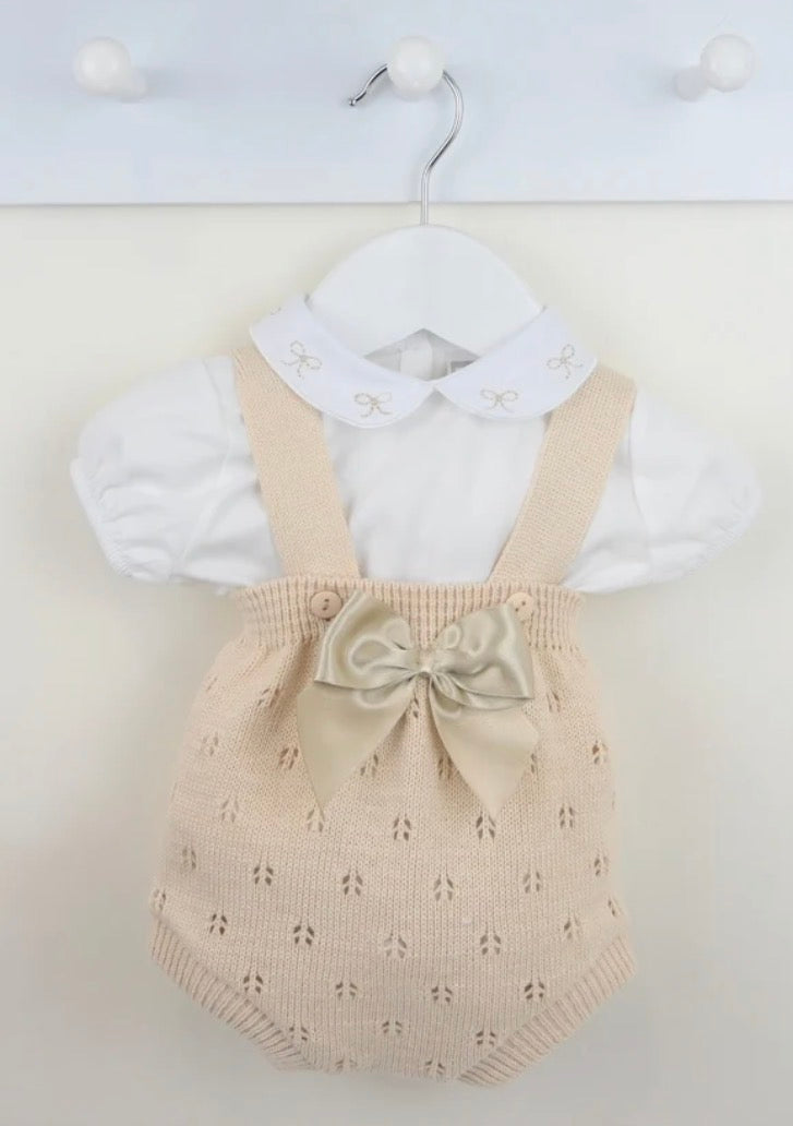 Pex baby girls knitted jam pants sets