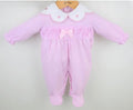 Pex baby girls pink smocked babygrow