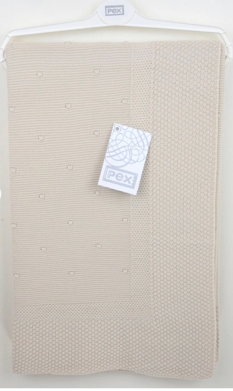 Pex Neautral baby boys / girls beige shawl