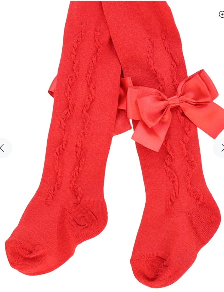 Pex girls  bow tights pink / white / navy