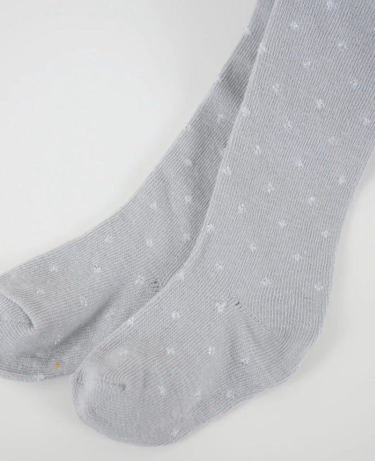 Pex baby girls black /silver twinkle tights