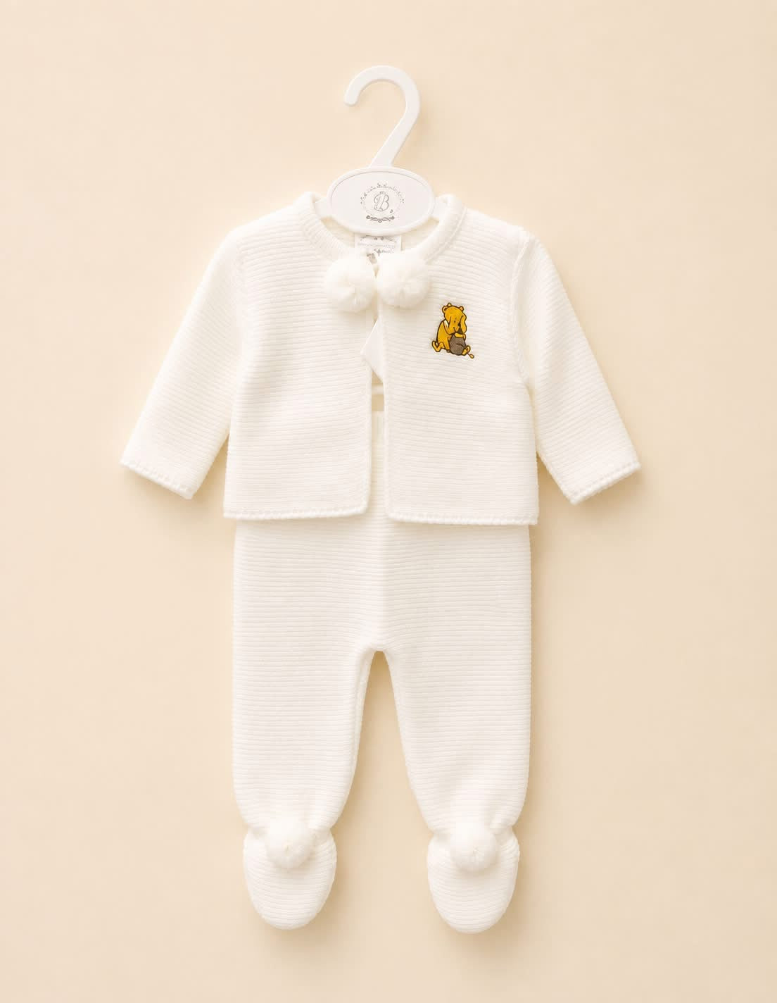 Neutral baby knitted set