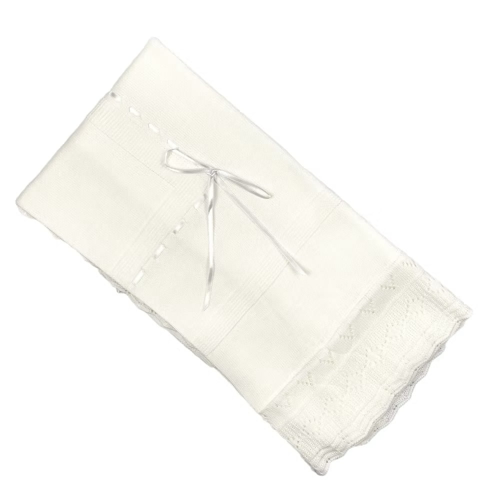 Kleo kids baby shawl with ribbon detail blue / pink or white