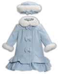 Sarah Louise baby girls winter coat & hat