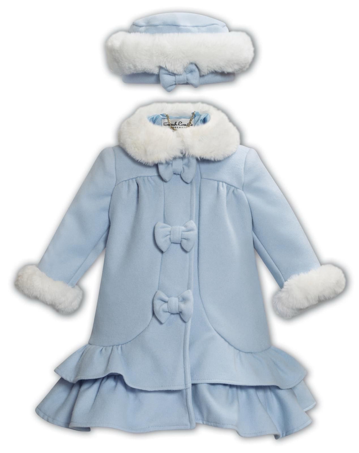 Sarah Louise baby girls winter coat & hat