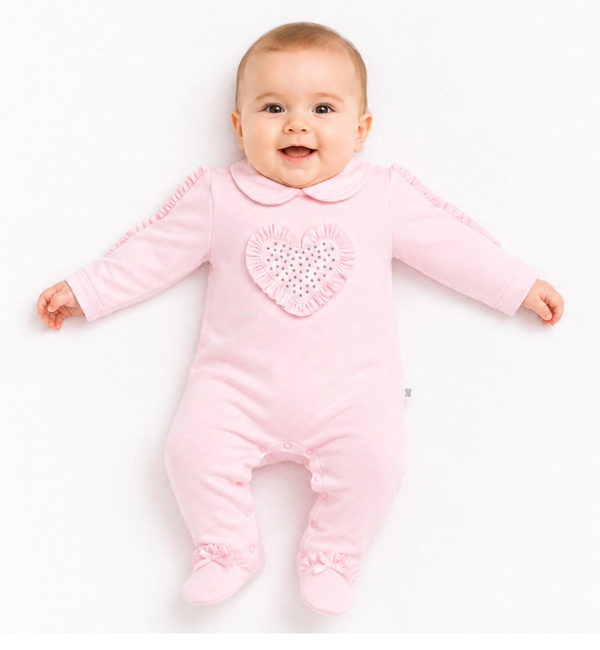 Kleo kids baby girls heart babygrow