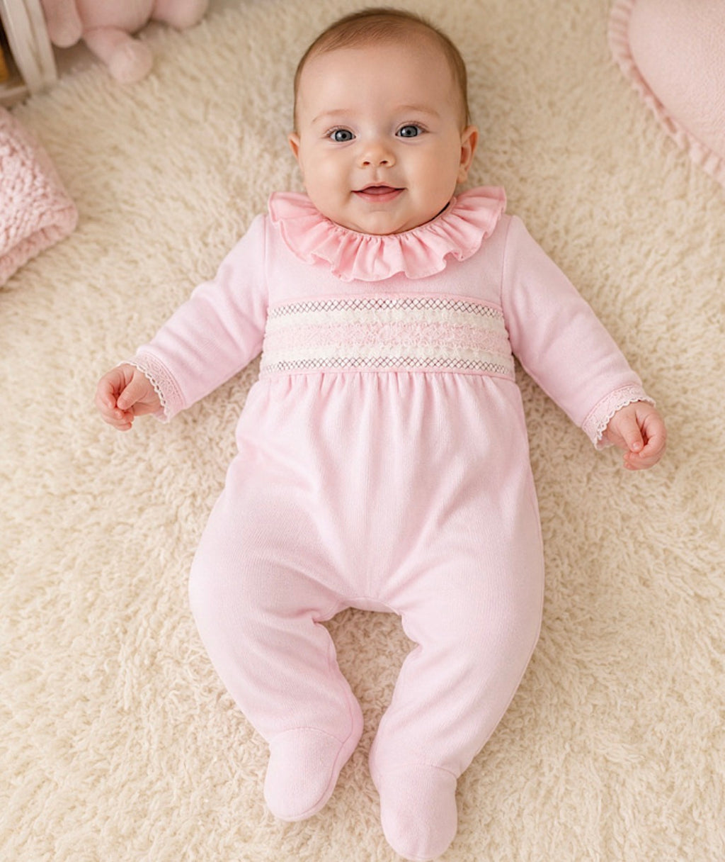 Little Dreams girls laced babygrow
