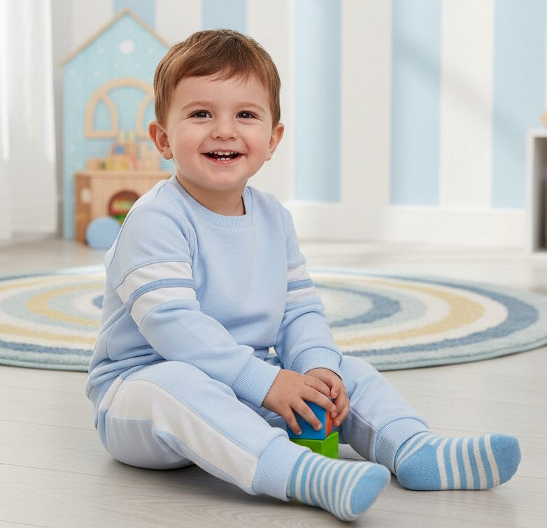 Visara baby boys striped tracksuit