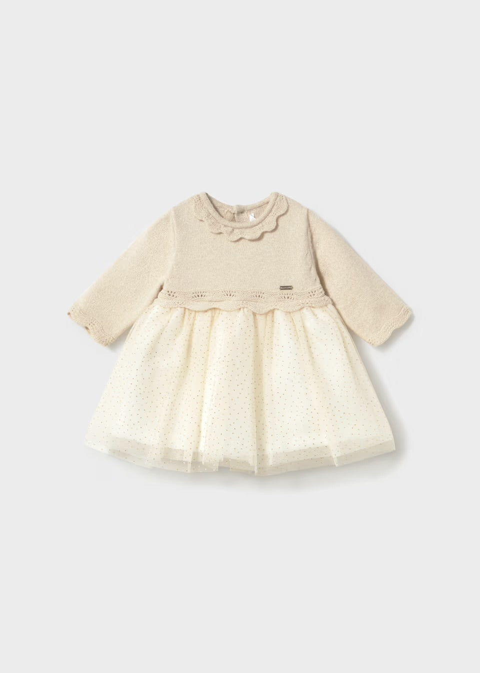Mayoral tulle ivory baby girls dress 2.809