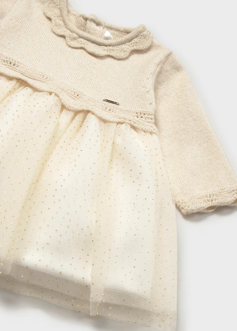 Mayoral tulle ivory baby girls dress 2.809