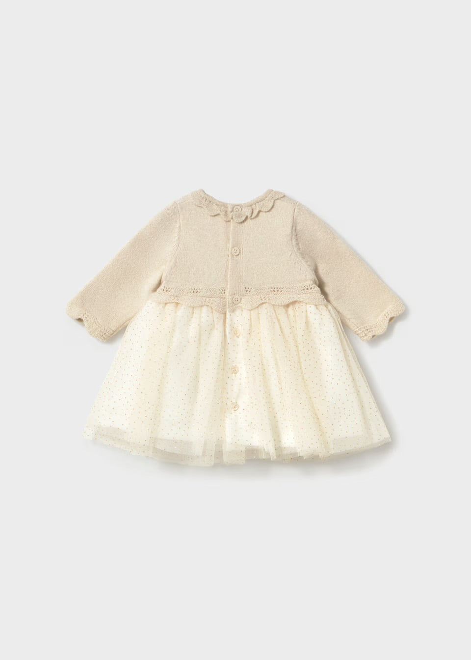 Mayoral tulle ivory baby girls dress 2.809