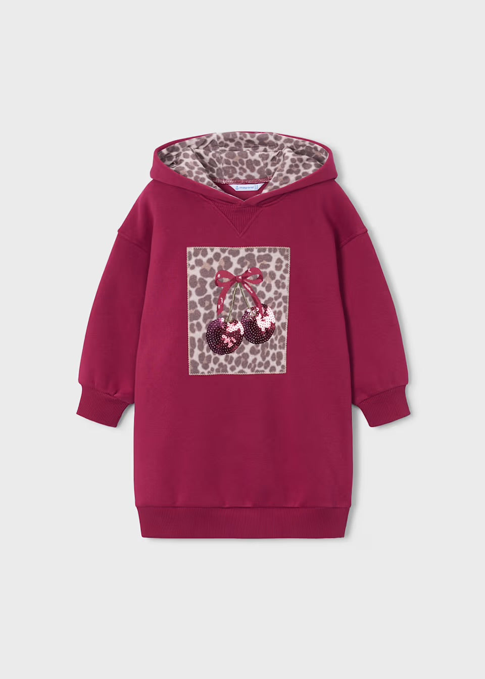 Mayoral girls hooded cherry dress 4.916