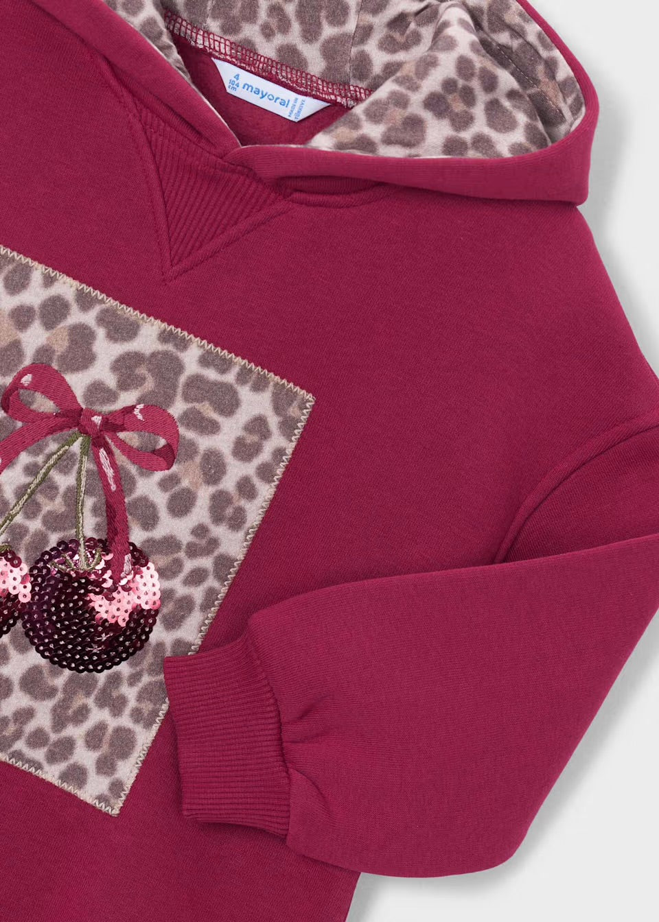 Mayoral girls hooded cherry dress 4.916