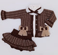 Pre order Rahigo girls 3 piece chocolate brown set 26203