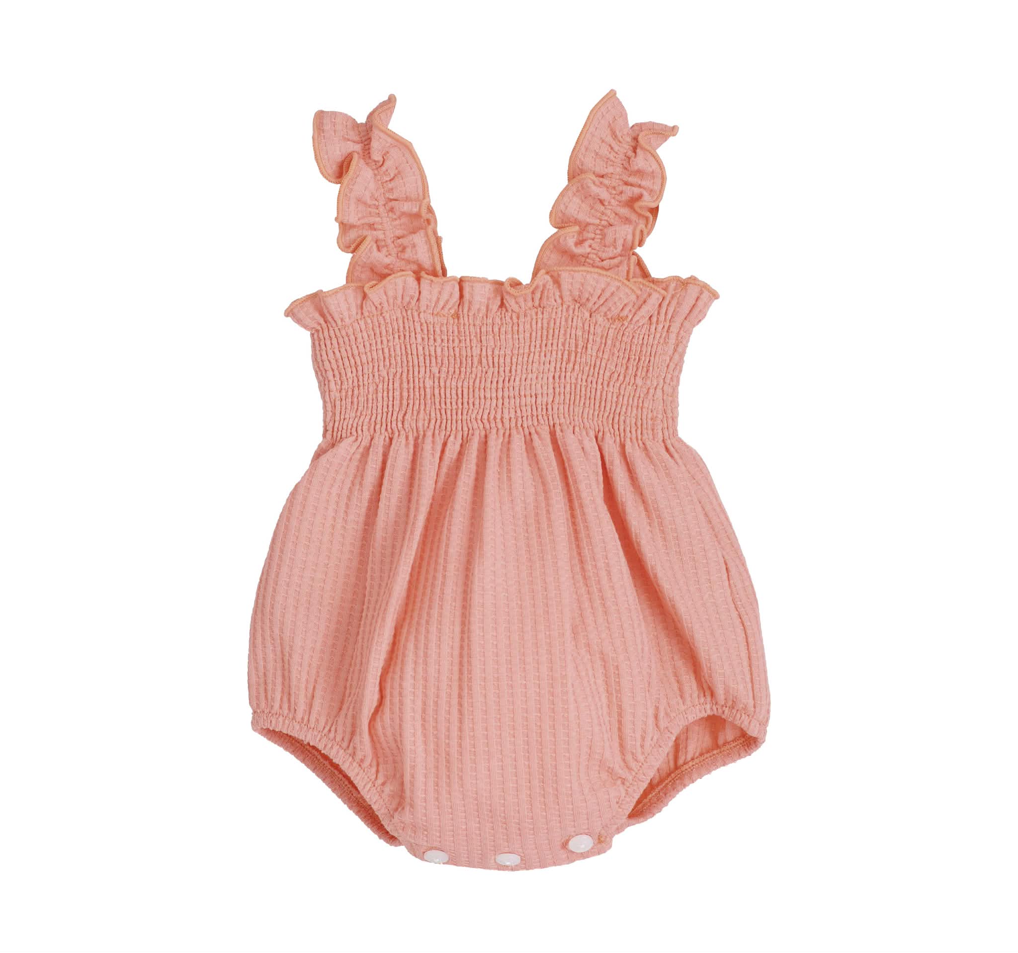Calamaro baby girls coral romper -pre order 32542