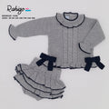 Rahigo girls grey jumper & skirt