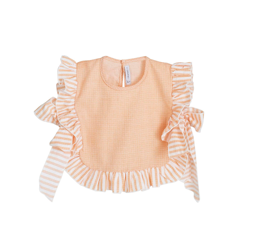 Calamaro orange girls 2 piece shorts set -pr order 11324