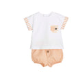 Calamaro baby boys orange shorts set -pre order 11323