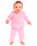 Kleo kids baby girls pink bow trouser set