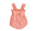 Calamaro baby girls coral romper -pre order 32542