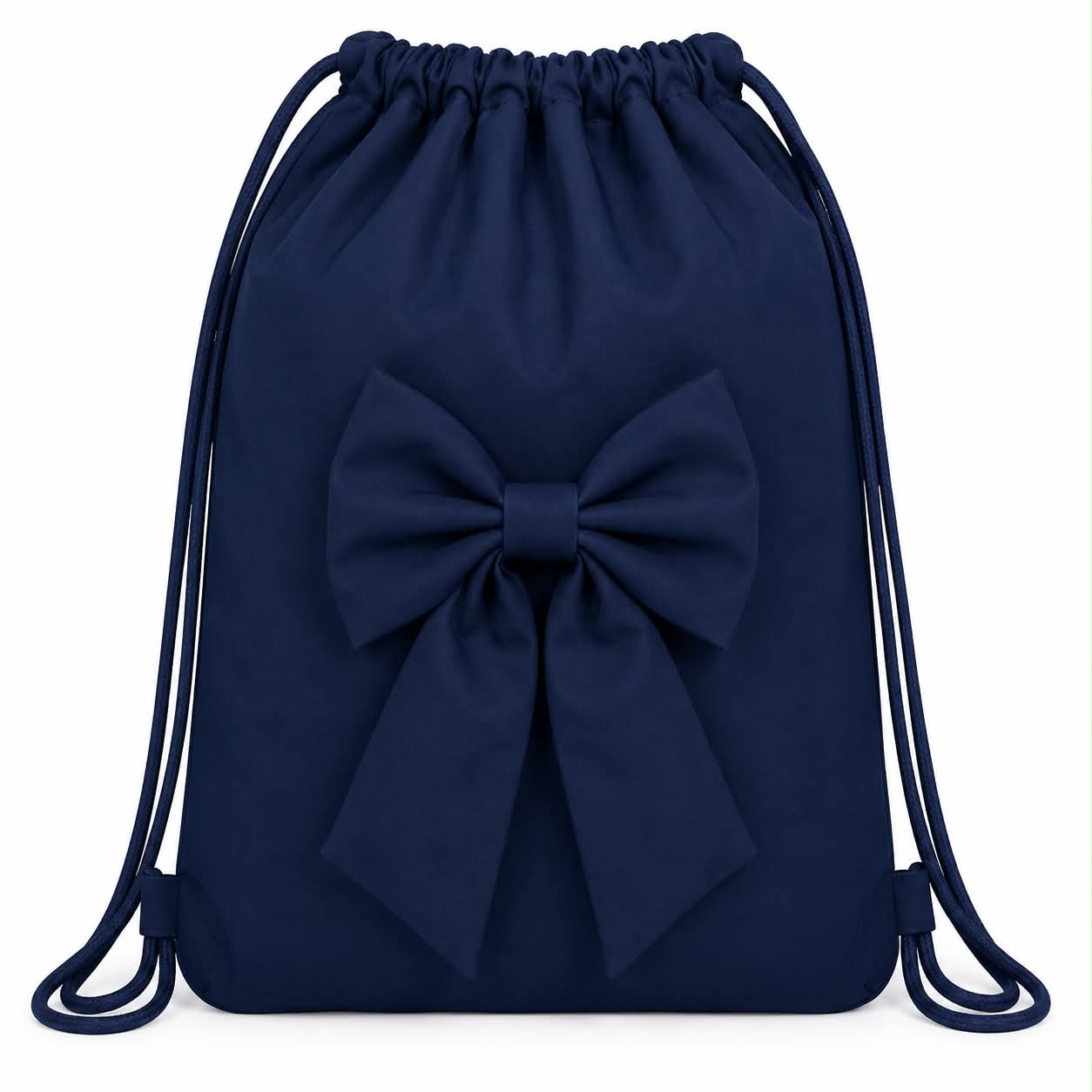 Girls bow school bag  navy/grey /black