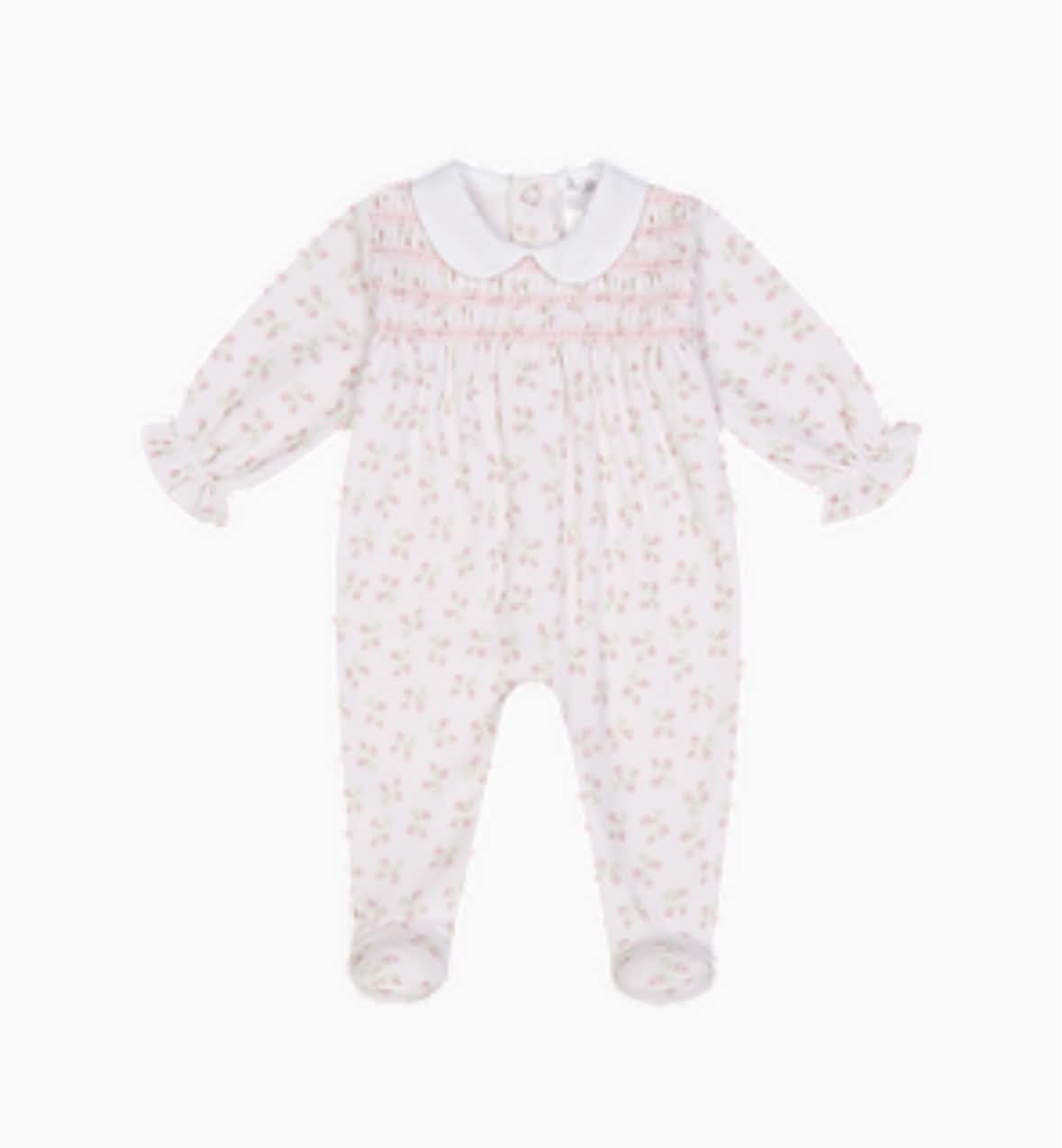Deolinda baby girls smocked floral babygrow 26101